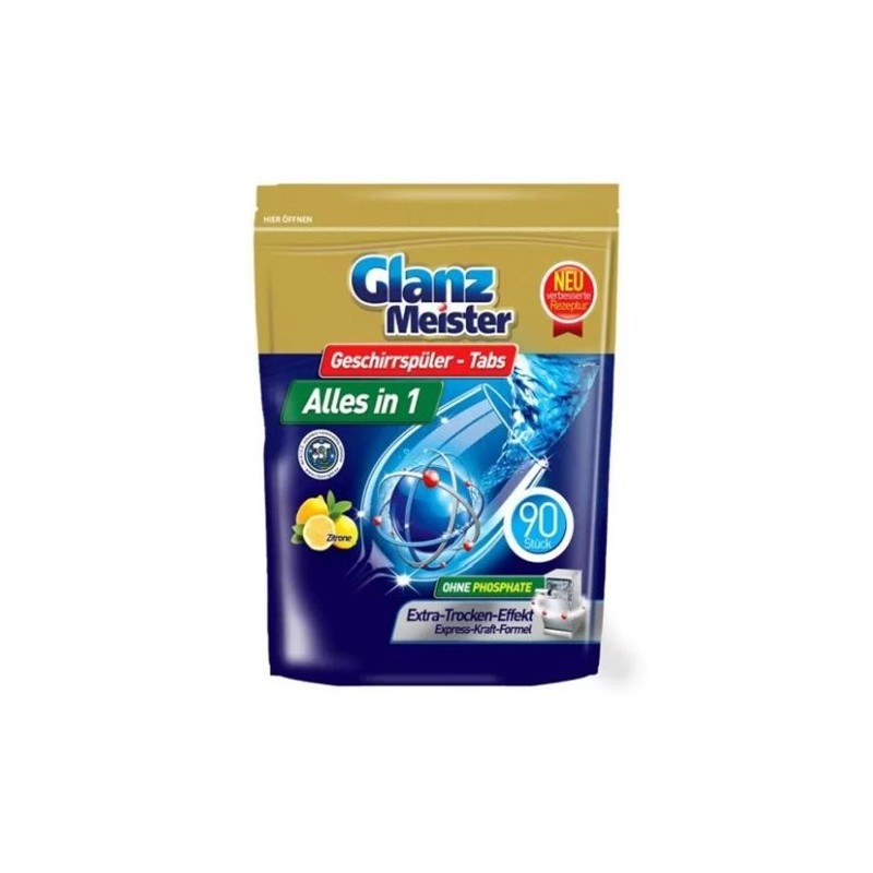  Glanz Meister Alles in 1 Zitrone Tabs 90szt Tabletki do zmywarki