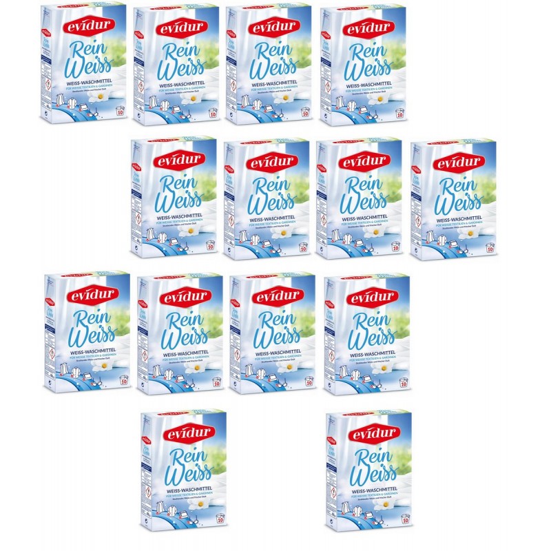  Proszek do prania firan Evidur Gardinen Reinweiss 10 prań 600g 14 szt.