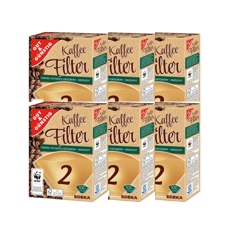  Filtry do kawy, ekspresu Kaffee Filter 2 GG 100 szt 6 szt.