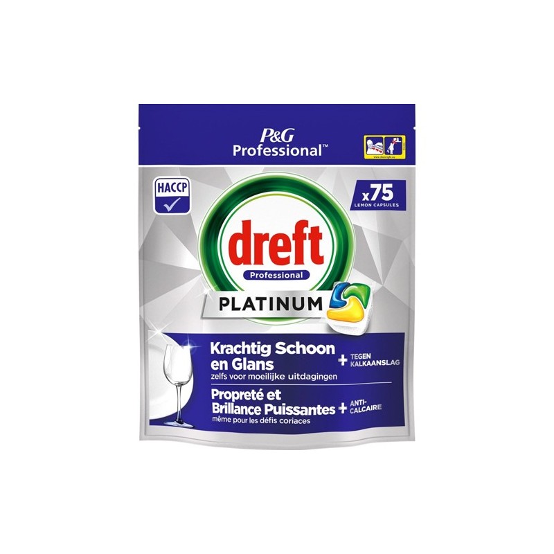  Dreft Platinum All in One Tabs Citron 75szt Kapsułki do zmywarki