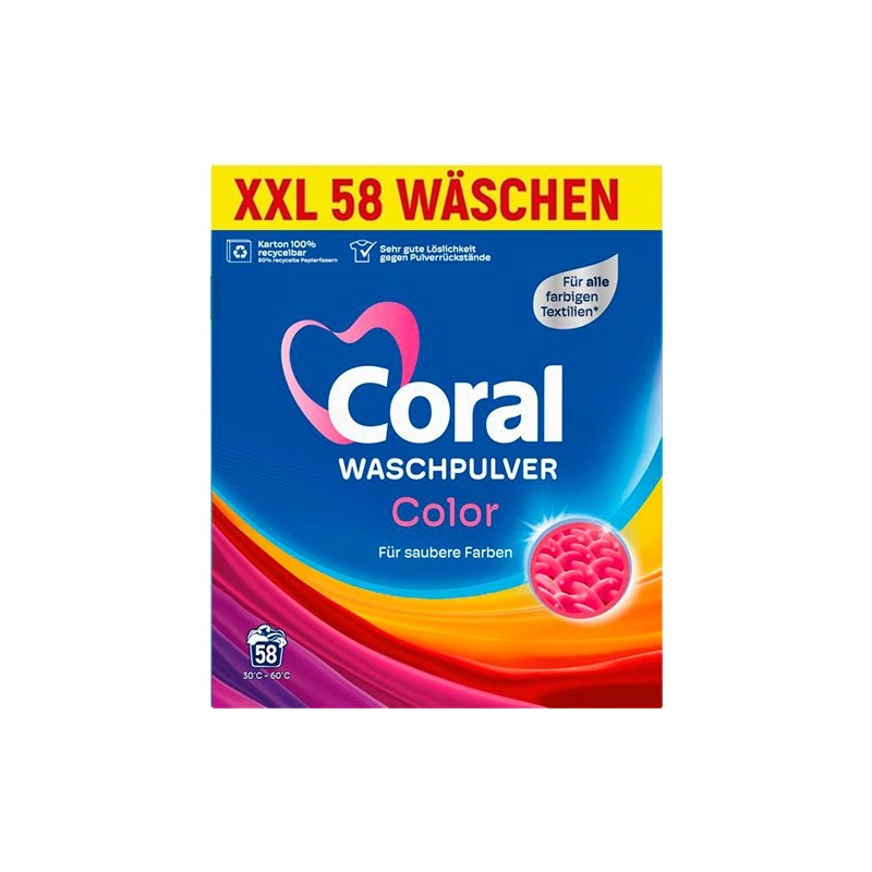  Coral Waschpulver Color Proszek 58p 3,7kg