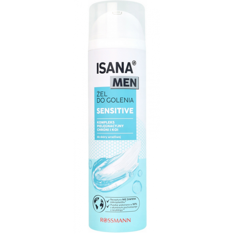  Isana Men Żel do golenia Sensitive 200ml