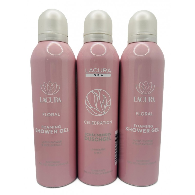  Lacura SPA Celebration Pianka pod prysznic Zestaw 3x200ml Lotos Ryż