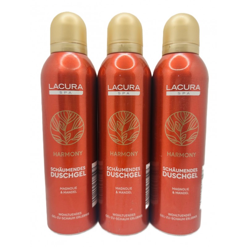  Lacura SPA Harmony Pianka pod prysznic Zestaw 3x200ml Magnolia Migdał
