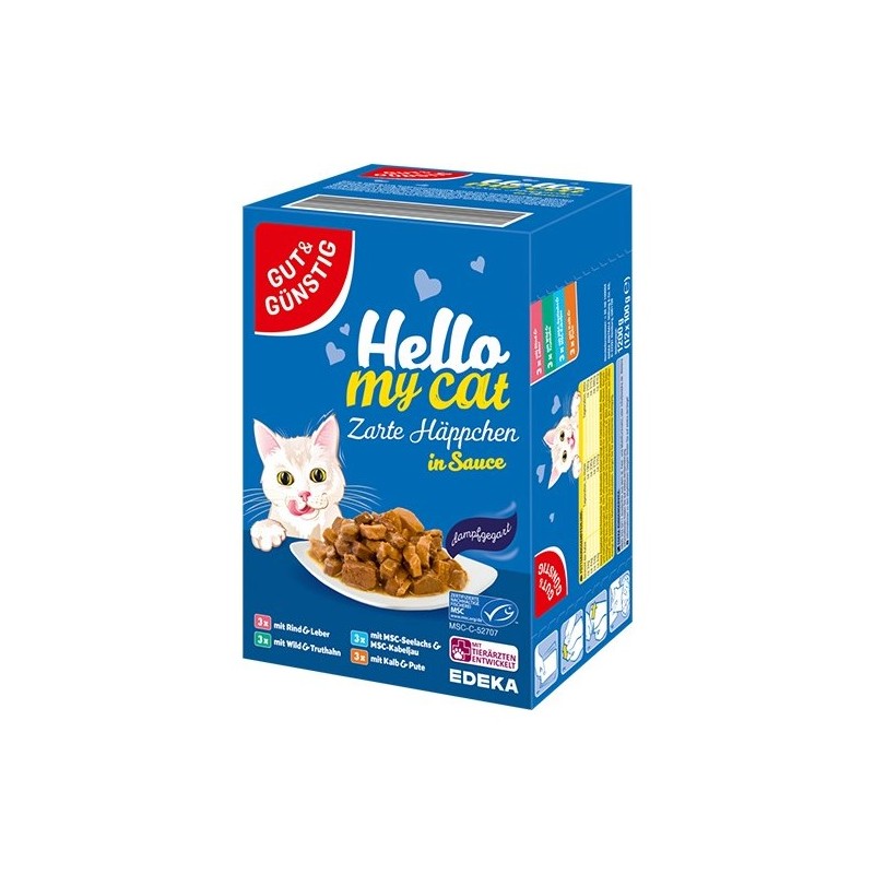  G&G Hello my cat Saszetki z karmą dla kota mix 12x100g