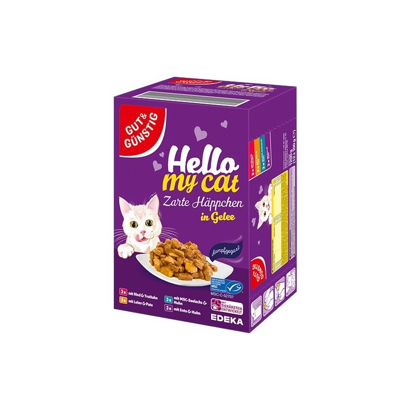  G&G Hello my cat Saszetki z karmą dla kota mix 12x100g