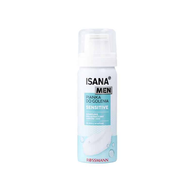  Isana Men Pianka do golenia Sensitive 50ml TRAVEL SIZE