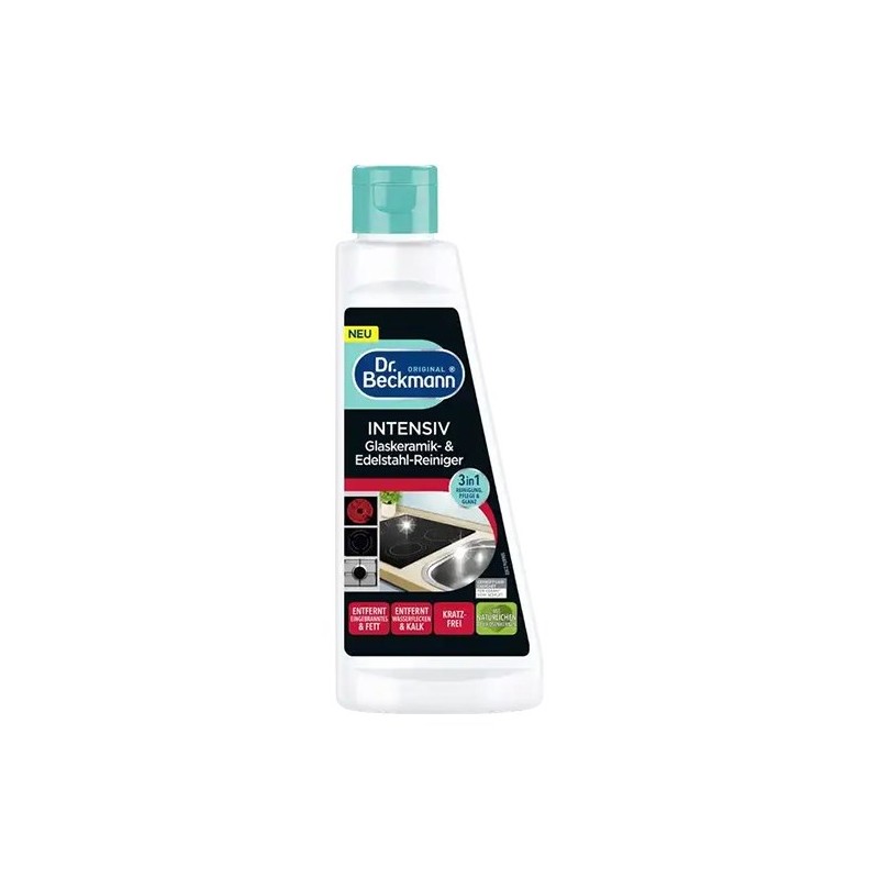  Dr.Beckmann Intensiv Glaskeramik&Edelstahl Reiniger 250ml Mleczko czyszczące