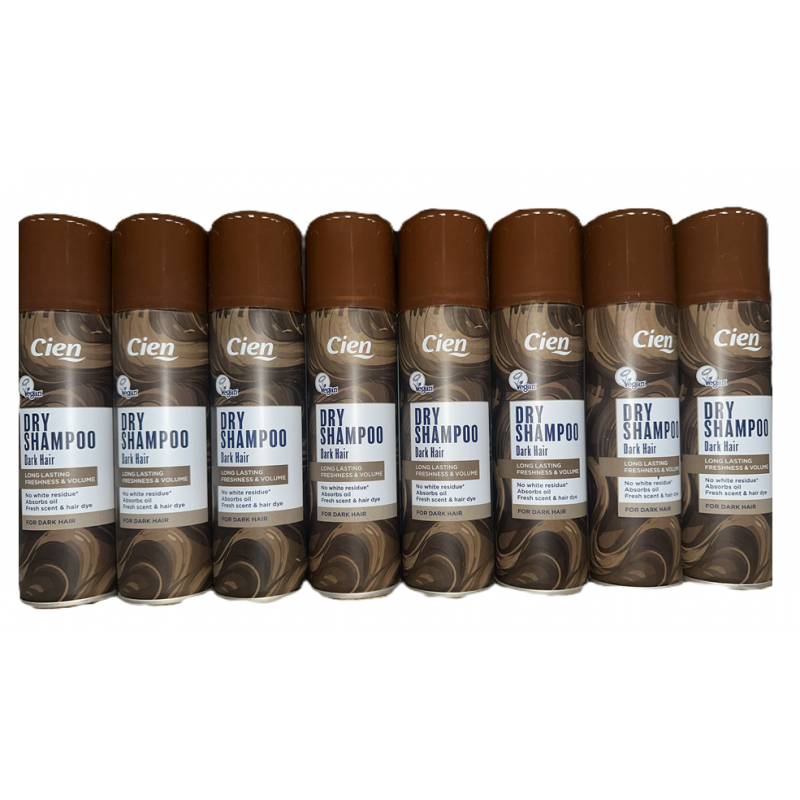  Cien Suchy Szampon Dark do ciemnych włosów 8x200ml zestaw