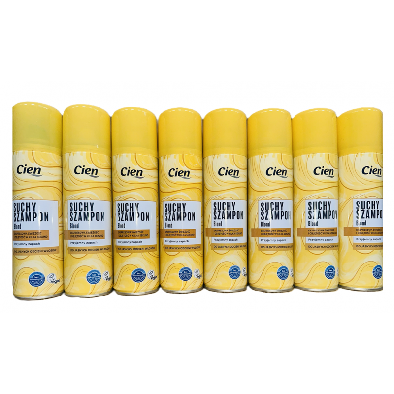  Cien Suchy Szampon Blonde do jasnych włosów 8x200ml zestaw