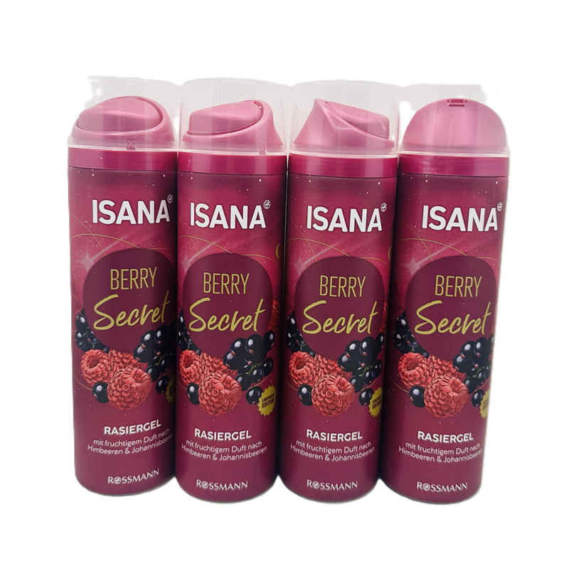  ISANA Żel do golenia Berry Secret 4x200ml zestaw