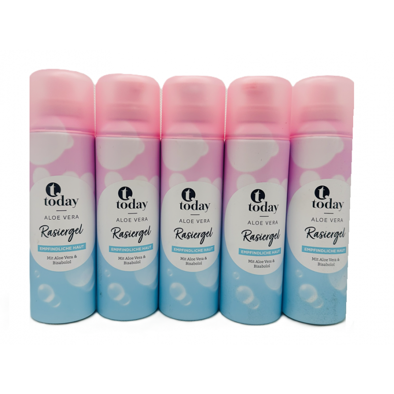  Today Rasiergel Żel do golenia 10x150ml Aloe Vera