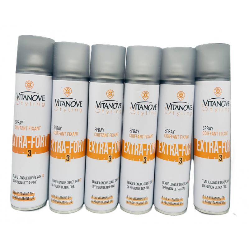  Marque Repere Vitanove Extra-Fort Lakier do włosów 6x250ml