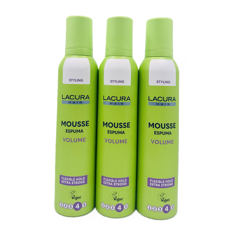  Lacura Hair Mousse Volume Pianka do włosów dodająca objętość 3x250ml