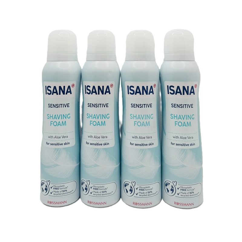  ISANA Pianka do golenia Sensitive 4x150ml zestaw