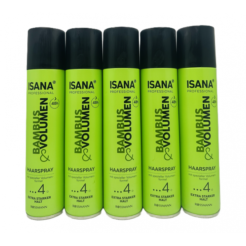  Isana Professional Bambus Volumen Lakier do włosów dodający objętości 5x250ml