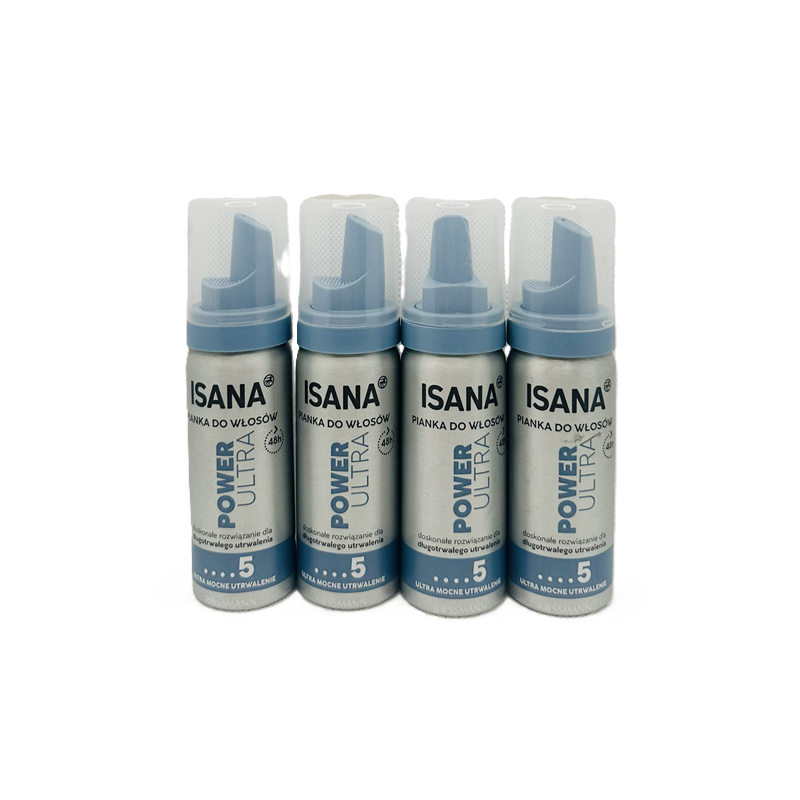  Isana Power Ultra Pianka do włosów utrwalająca 4x50ml TRAVEL SIZE
