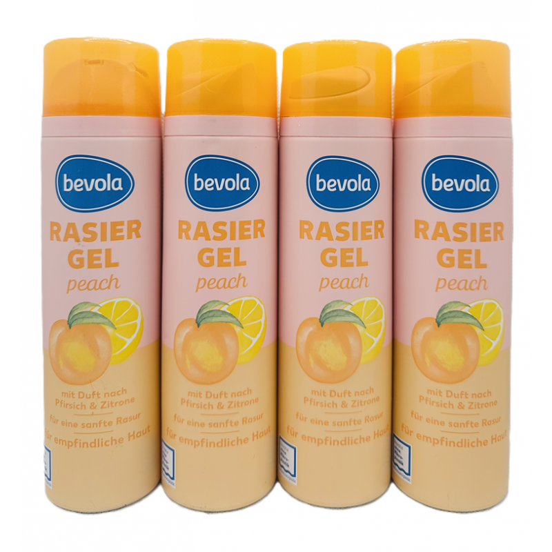  Bevola Rasier Gel Peach Żel do golenia 4x200ml