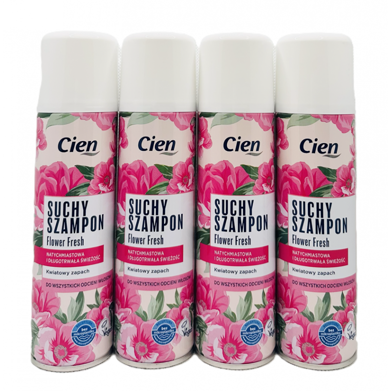  Cien Suchy Szampon do włosów 4x200ml Flower Fresh
