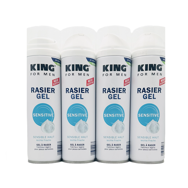  King For Men Żel do golenia Sensitive 6x200ml