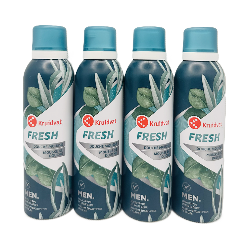  Kruidvat Men Douche Mousse Fresh Pianka pod prysznic 4x200ml