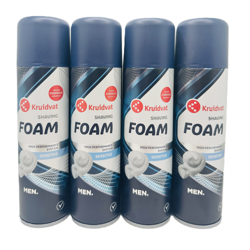 Kruidvat Men Shaving Foam Sensitive Pianka do golenia 4x250ml