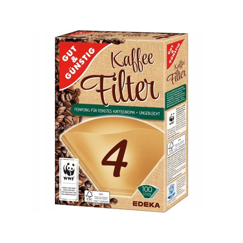  Filtry do kawy, ekspresu Kaffe Filter 4 GG 100 szt